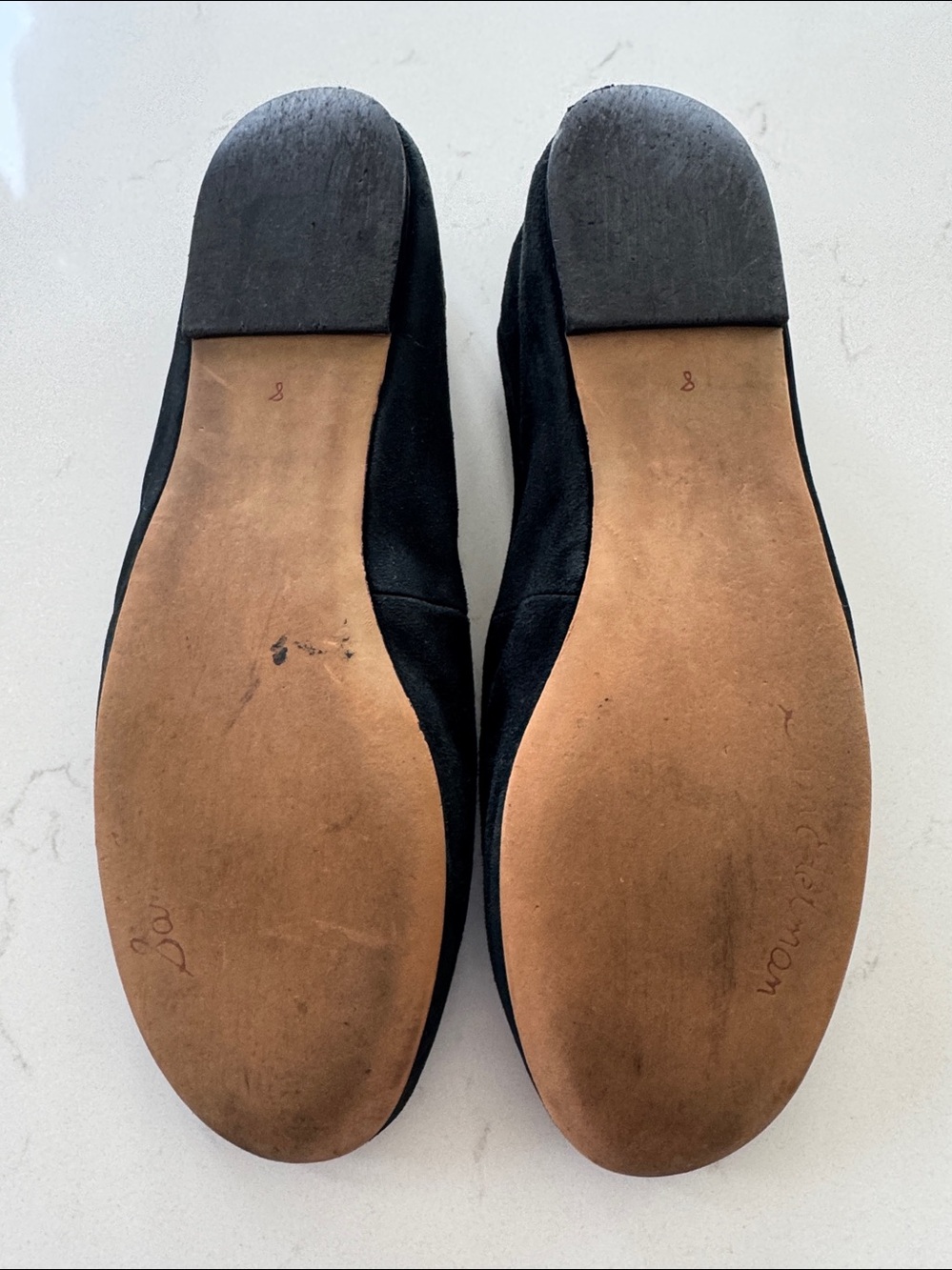 Sam Edelman Black Suede Bow Ballet Flats Size: 8 - Picture 3 of 4